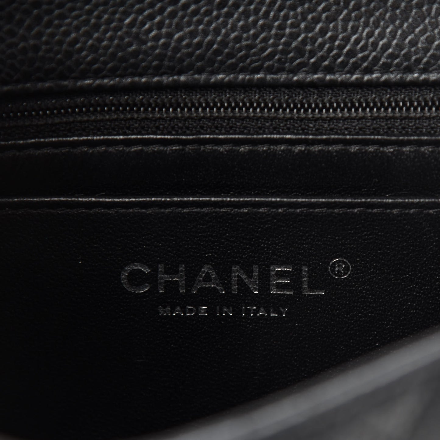 Caviar Quilted Mini Square Flap Black
