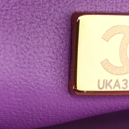 Chanel Lambskin Quilted CC In Love Heart Bag Purple 7 of 11