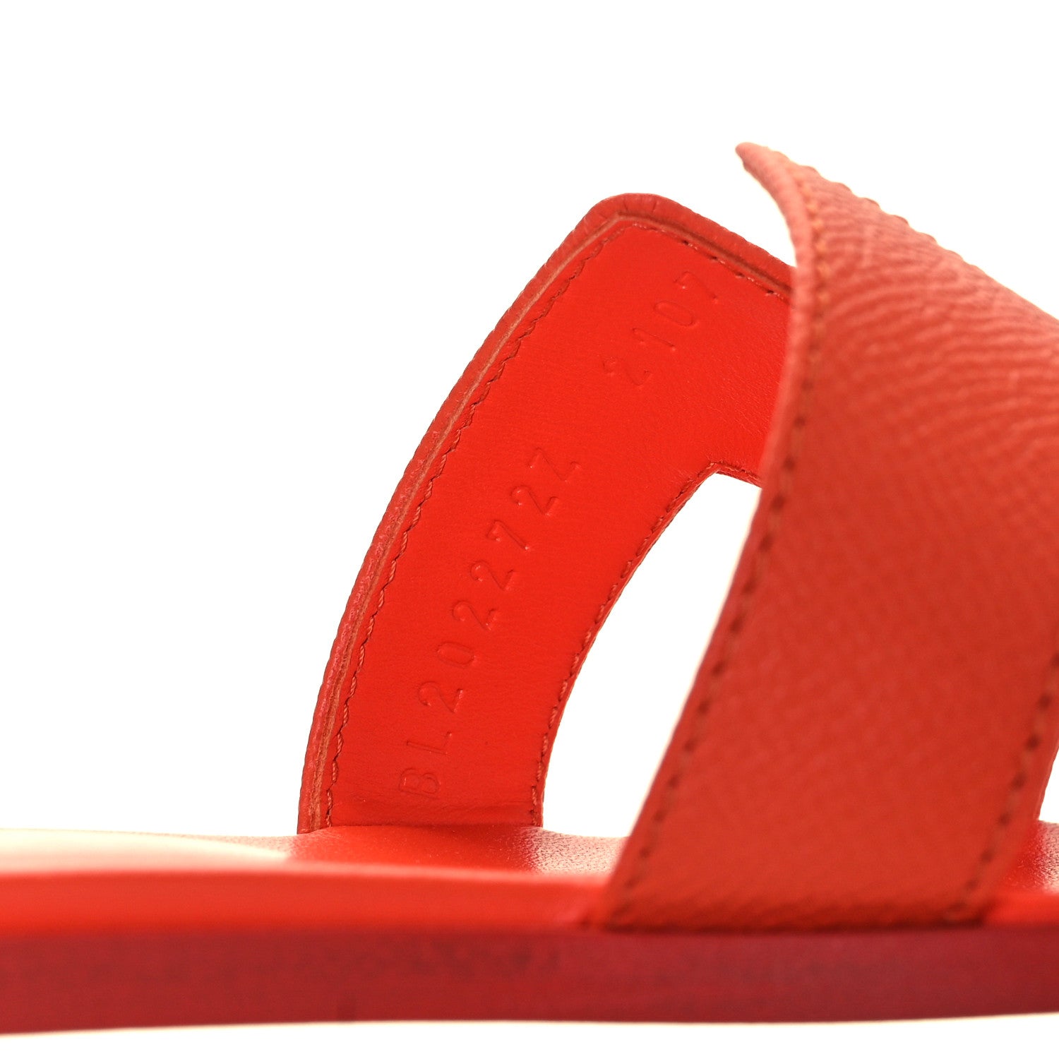 Hermes Epsom Oran Sandals 37.5 Rose Sorbet 8 of 9
