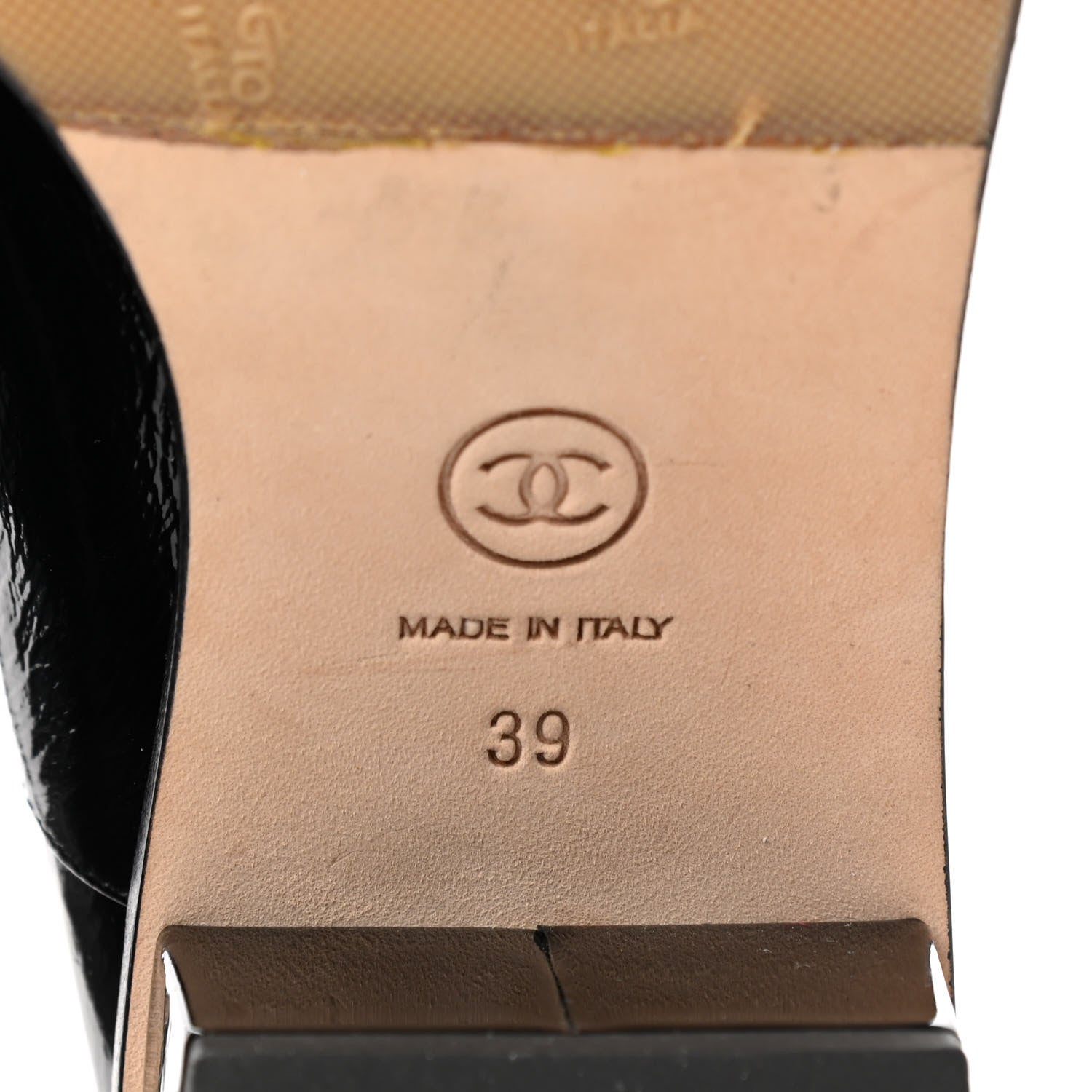 Chanel Patent Goatskin Patent Calfskin Peep Toe Short Ankle Boots 39 Black 6 of 9
