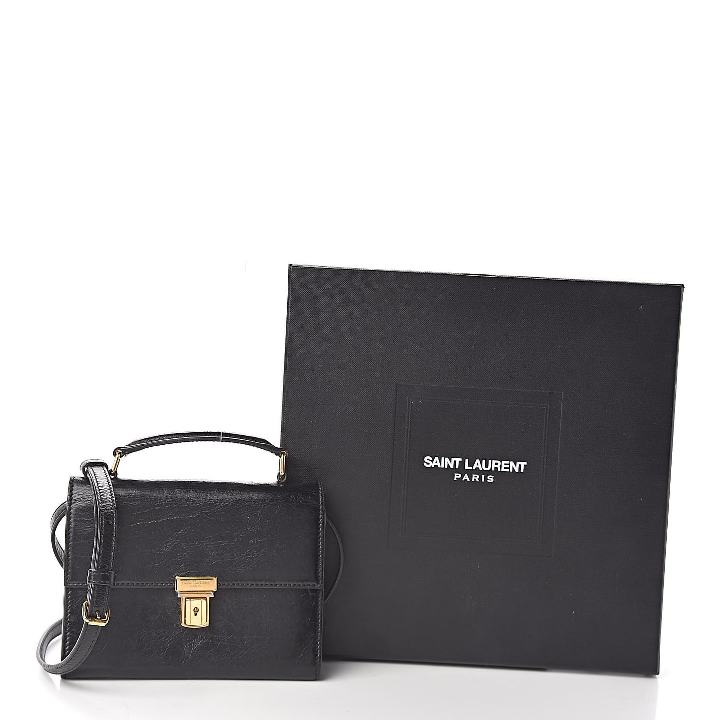 Calfskin Mini High School Satchel Black