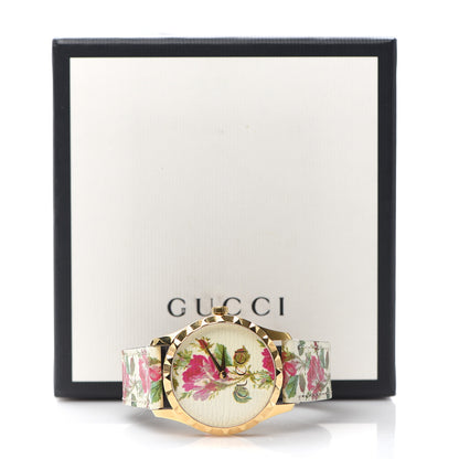 Gucci Stainless Steel Calfskin 38mm G-Timeless Floral Quartz Watch Ivory 8 of 8