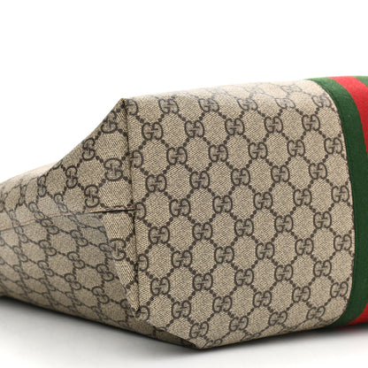 Gucci GG Supreme Monogram Medium Ophidia Shopping Tote Brown 9 of 11