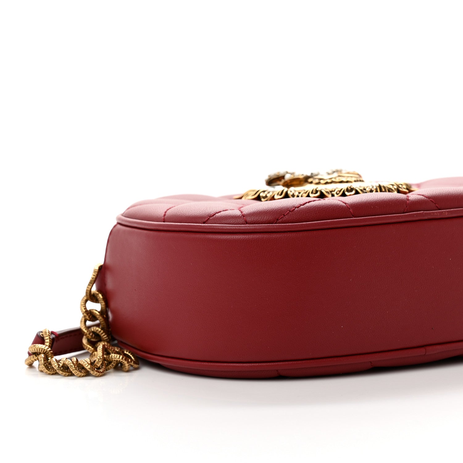 Dolce & Gabbana Calfskin Devotion Crossbody Bag Red 6 of 7