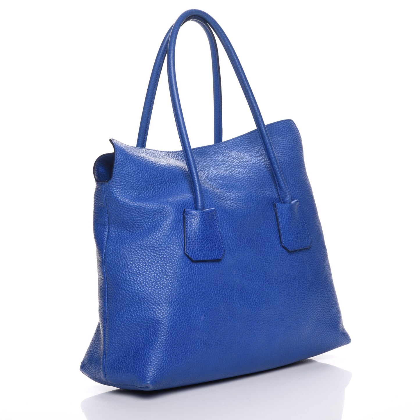 Grainy Calfskin Medium Baynard Tote Brilliant Blue