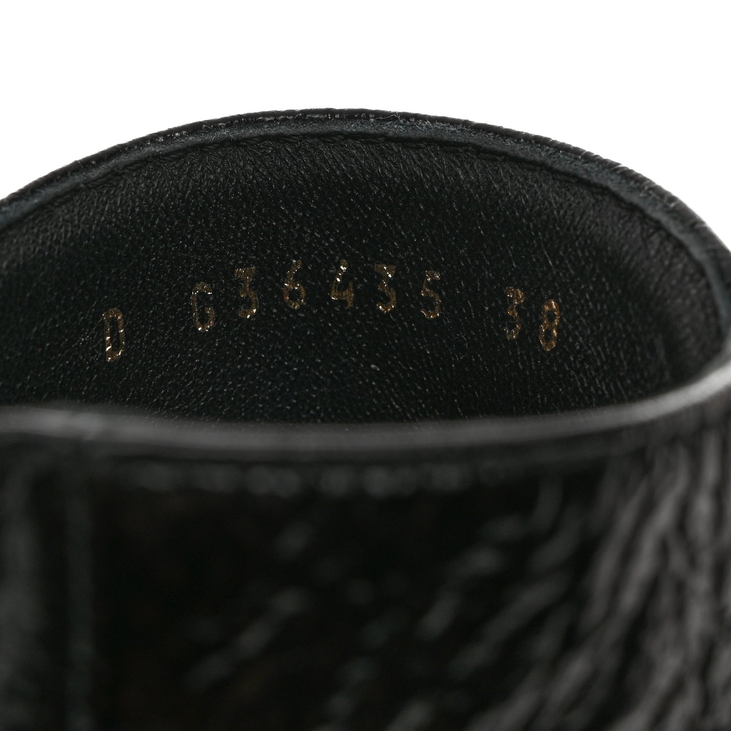 Shiny Crumpled Lambskin Lace Up Combat Boots 38 Black