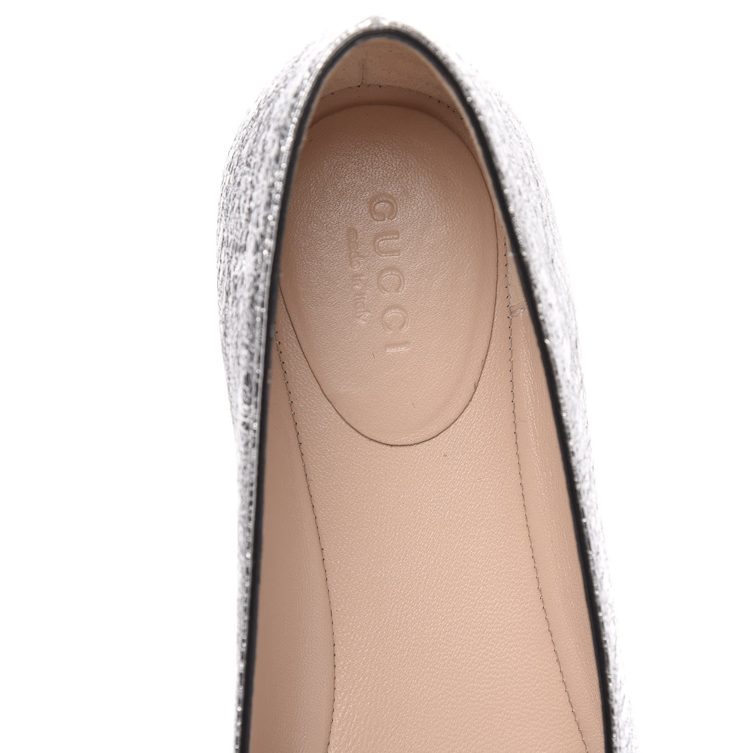 Gucci Galassia GG Marmont Fringe Flats 38 Argento 6 of 9