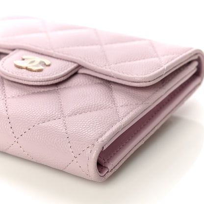 Chanel Caviar Quilted Compact Flap Wallet Light Pink 11 of 12
