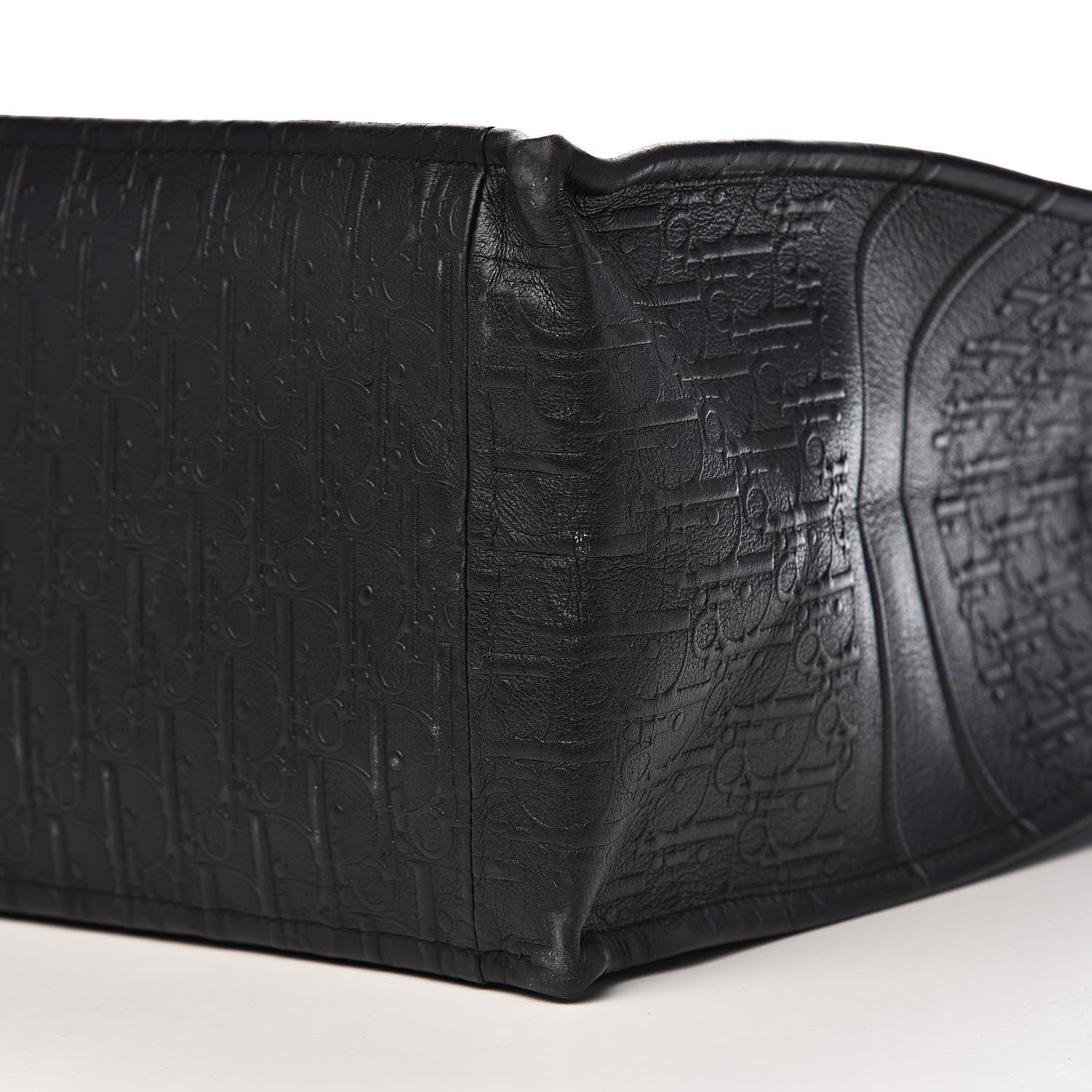 Christian Dior Oblique Calfskin Embossed Book Tote Black 10 of 12