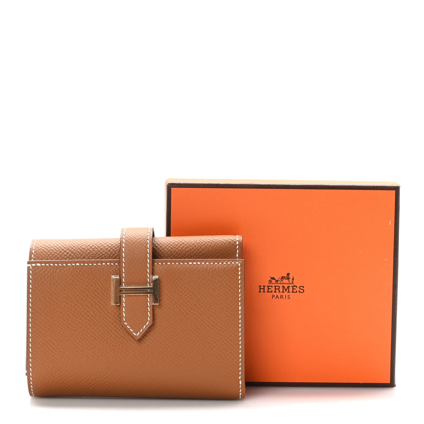 Epsom Tri-Fold Compact Bearn Wallet Gold