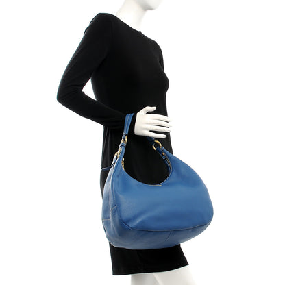 Prada Vitello Daino Hobo Cobalto 2 of 10
