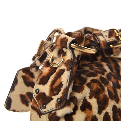 Prada Calf Hair Leopard Print Shoulder Bag Avorio 9 of 14