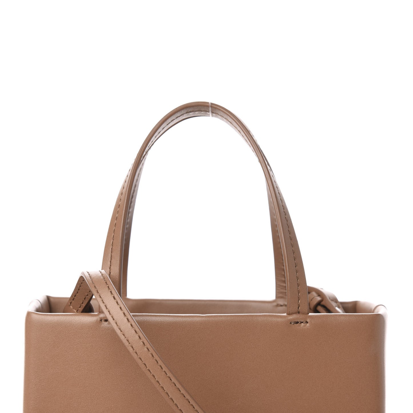 Calfskin Sheeo Mini Crossbody Shopper Walnut