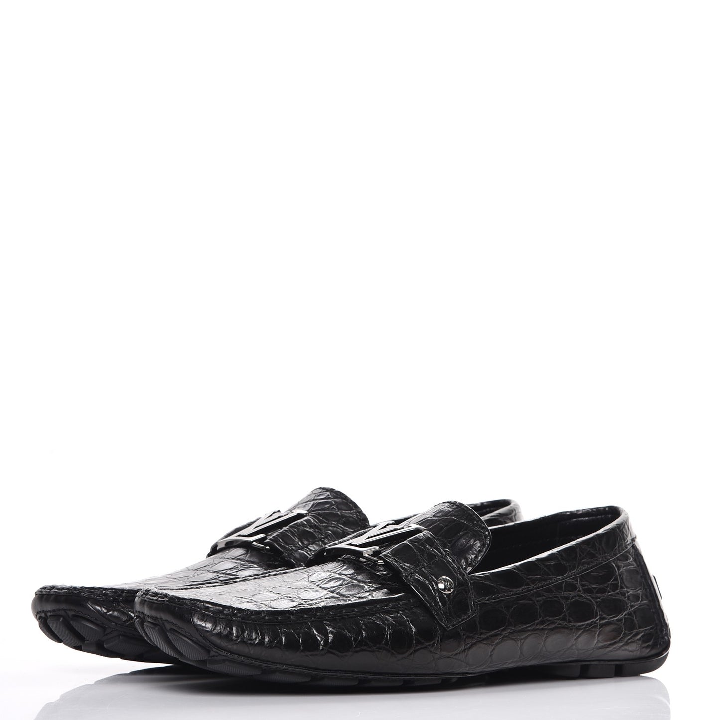 Mens Crocodile Monte Carlo Loafers 11 Black