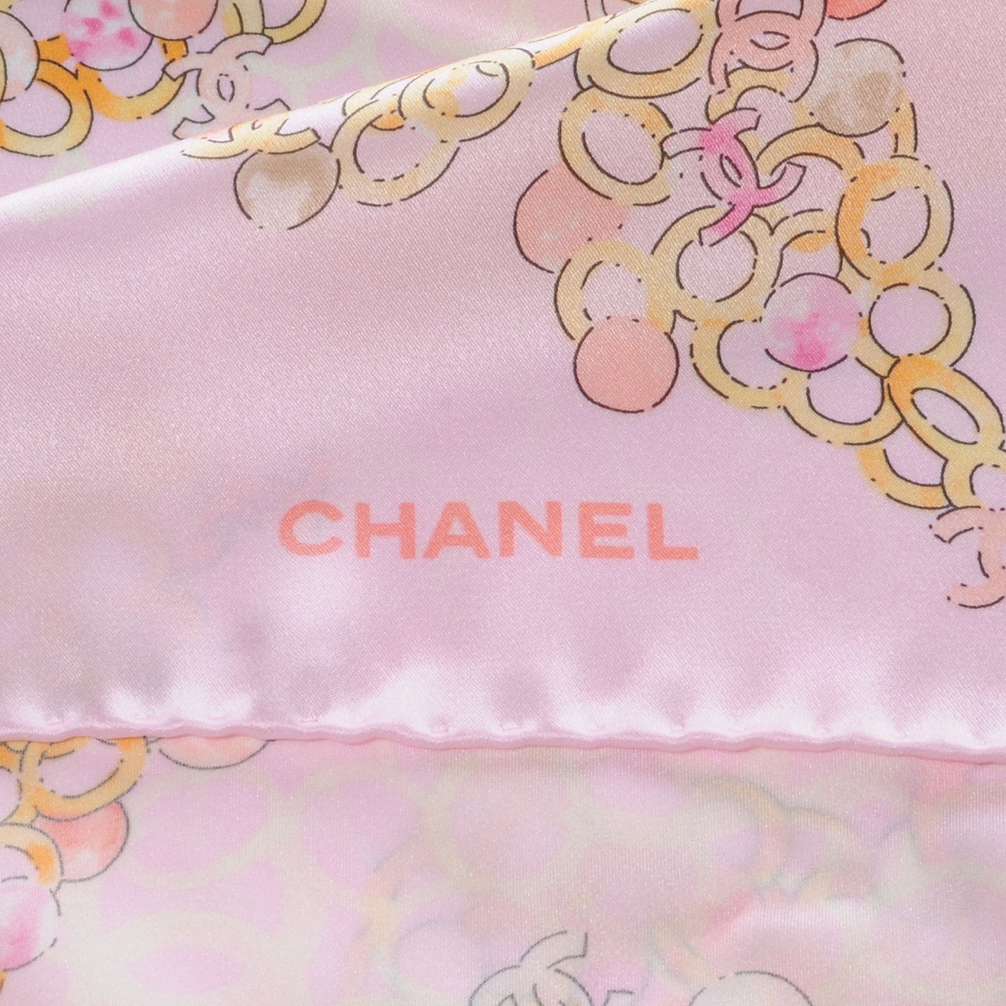 Silk Coco Iconic Symbols Scarf Pink