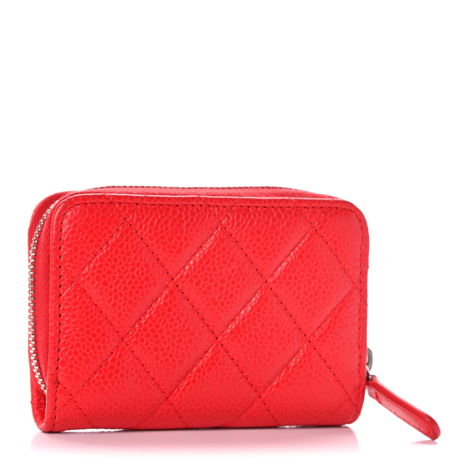 Chanel Caviar Quilted Incognito Zip Coin Purse Coral 5 of 20