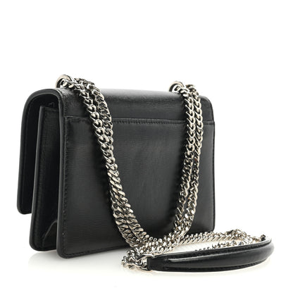 Saint Laurent Calfskin Monogram Sunset Chain Wallet Black 3 of 8