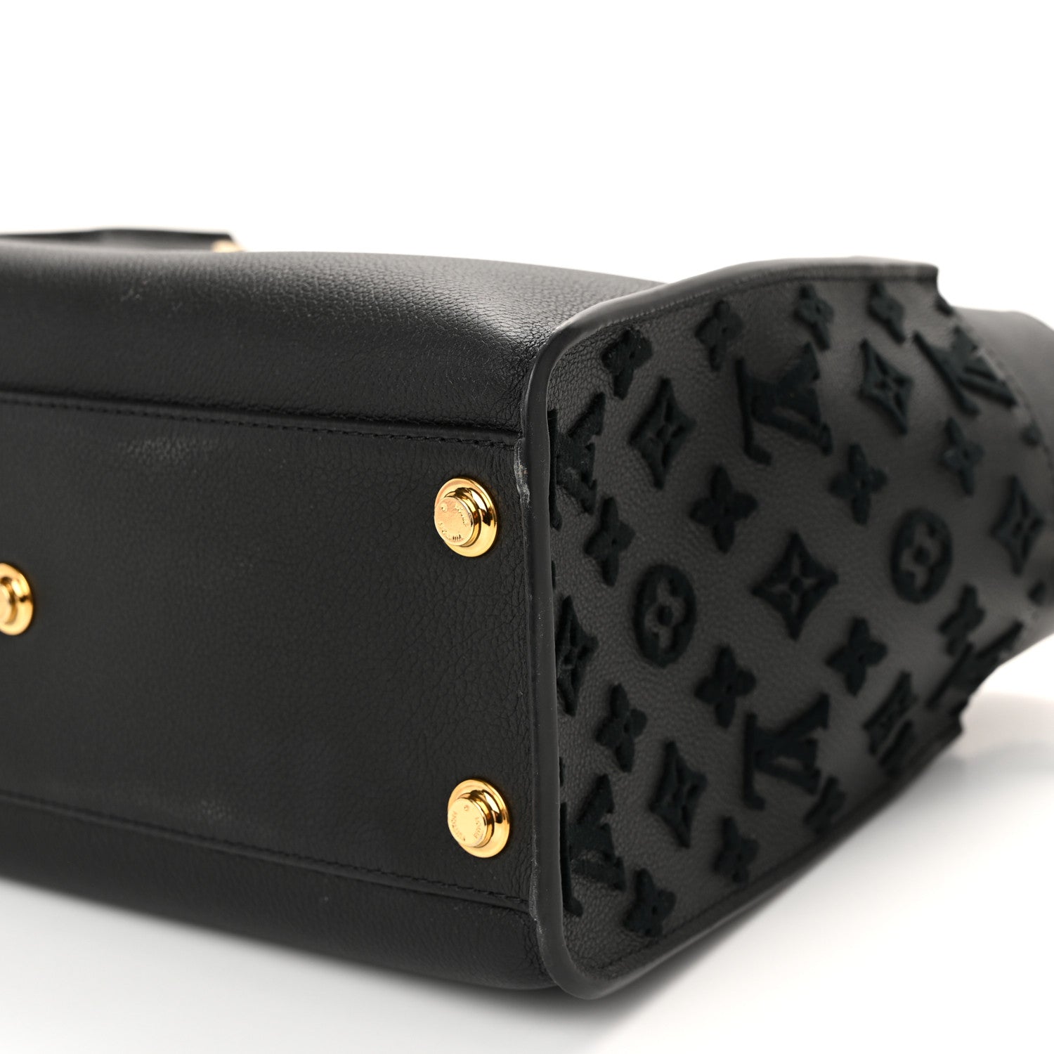 Louis Vuitton Calfskin Monogram Tufting On My Side Black 10 of 10