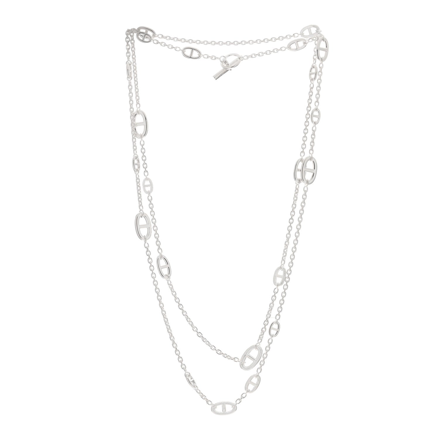 Hermes Sterling Silver Farandole Necklace 160 2 of 4