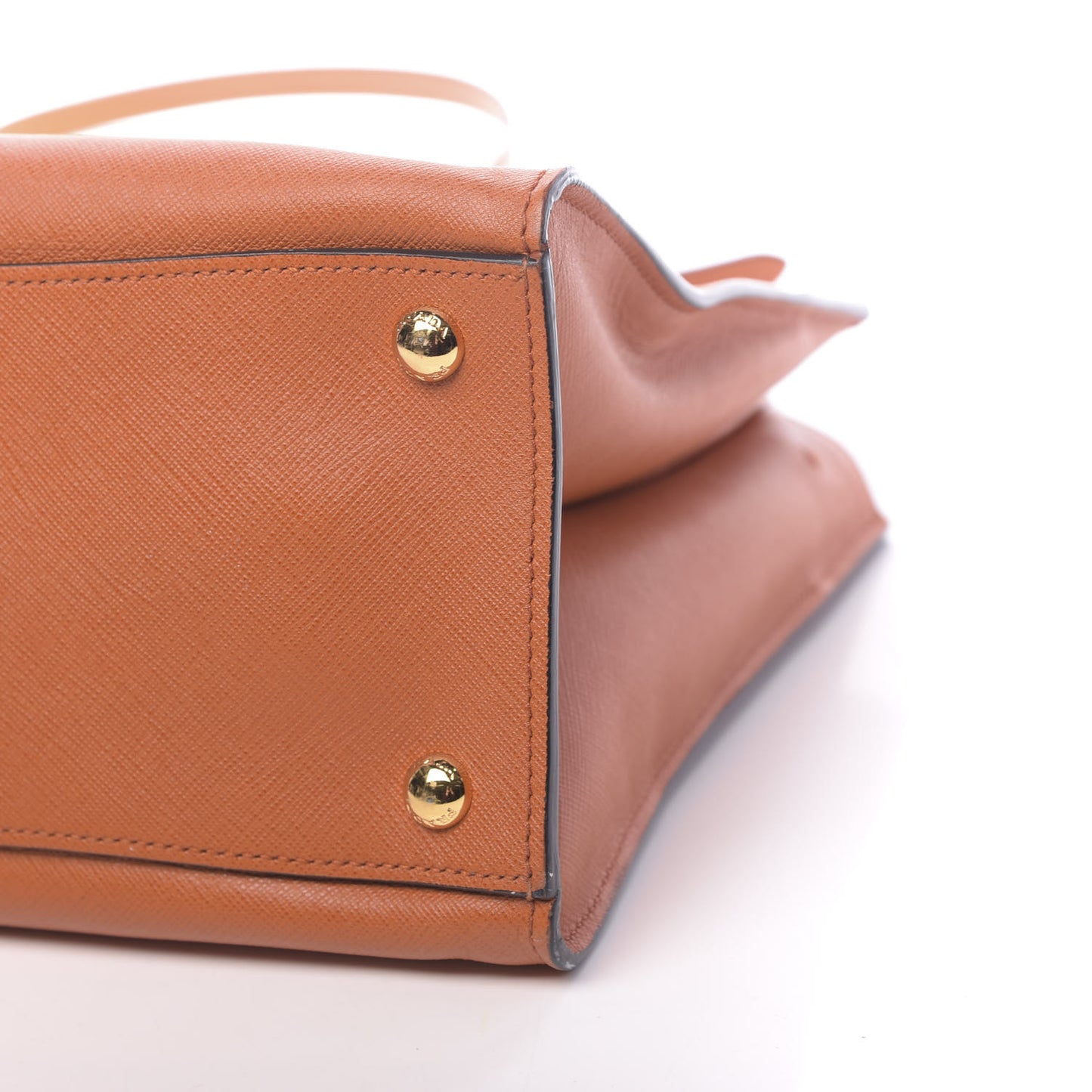 Saffiano Soft Triple Pocket Tote Papaya