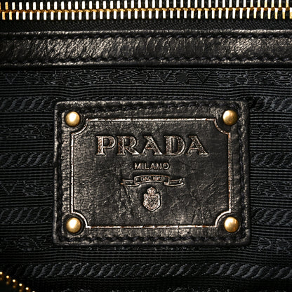 Prada Cervo Shine Tote Black 11 of 17