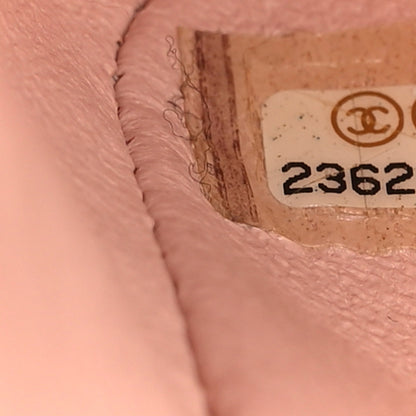 Chanel Lambskin Chevron Quilted Mini Square Flap Light Pink 7 of 10