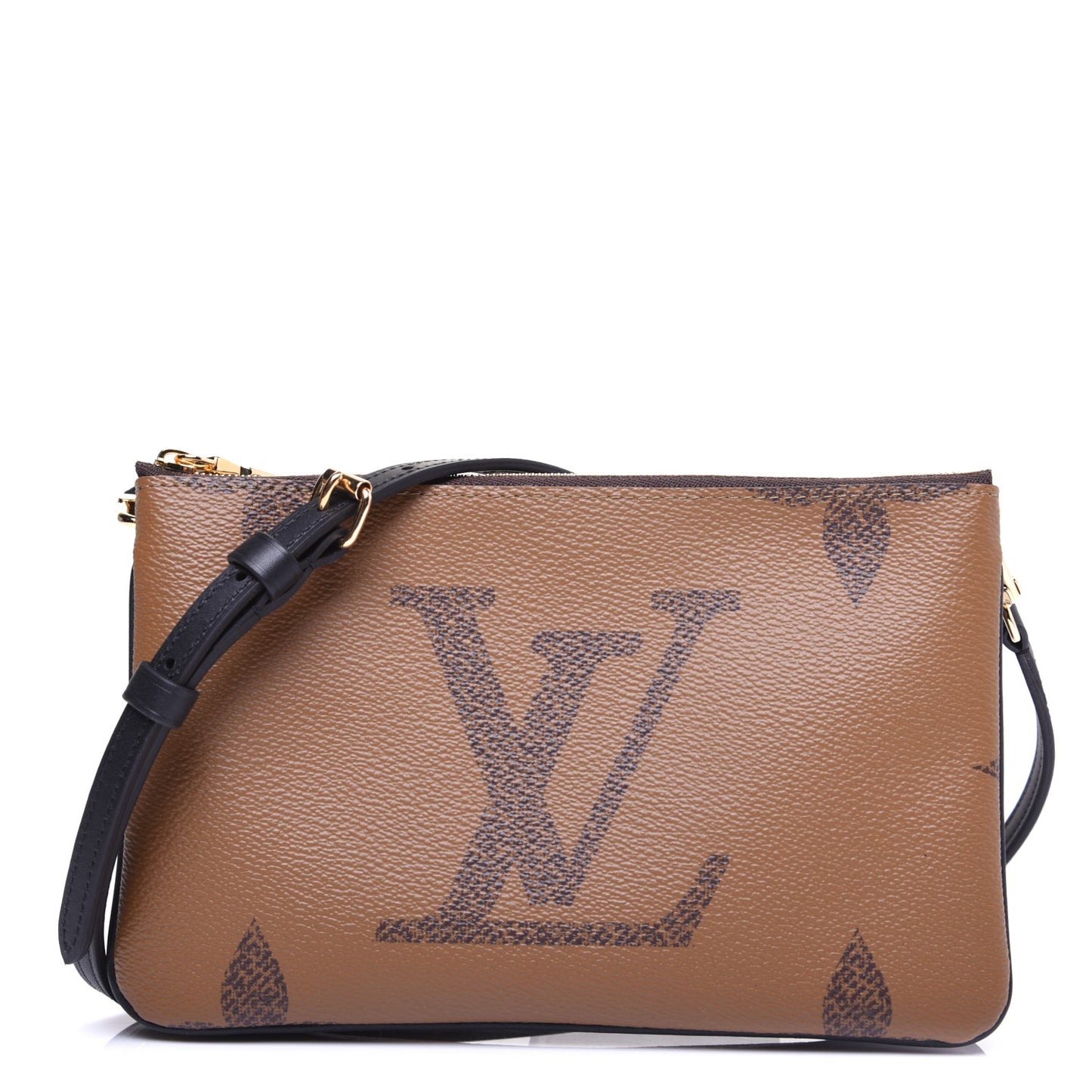 Reverse Monogram Giant Double Zip Pochette