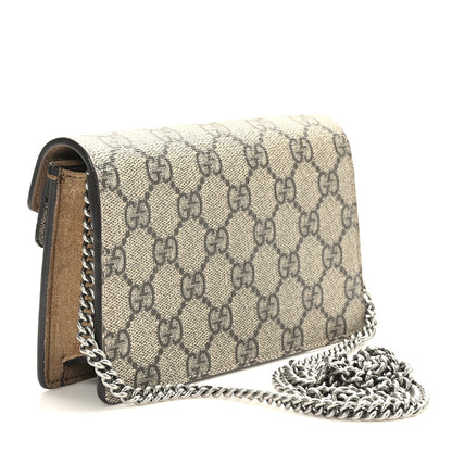 Gucci GG Supreme Monogram Super Mini Dionysus Shoulder Bag Taupe 3 of 9