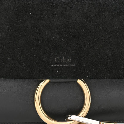 Chloe Suede Calfskin Small Faye Shoulder Bag Black 7 of 9