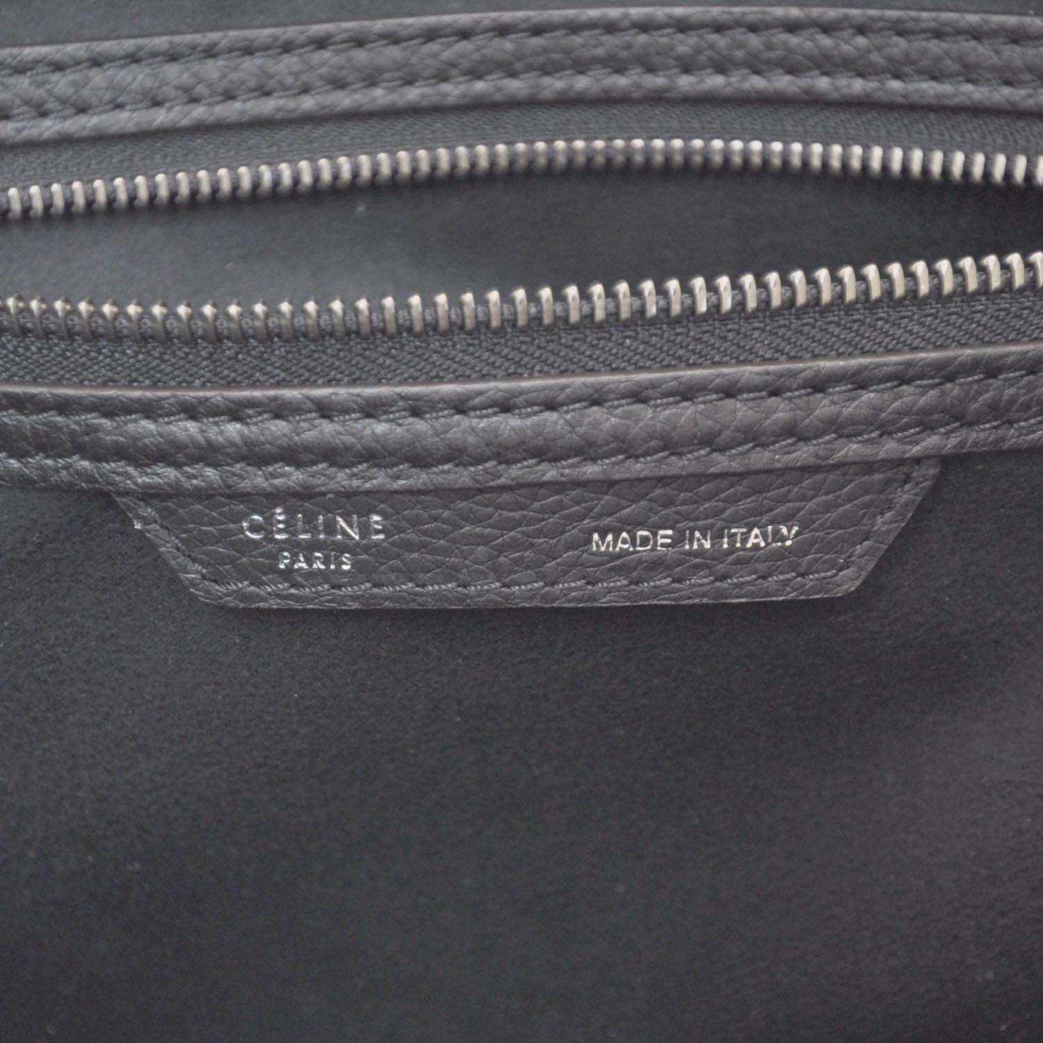 Celine Pebbled Leather Mini Luggage Black 8 of 9