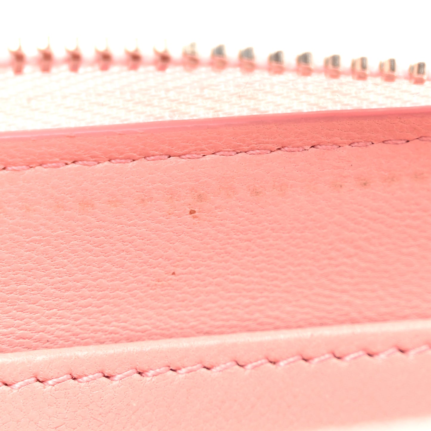 Lambskin Quilted Twist Lock CC Zip Around Wallet Pink