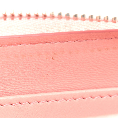 Chanel Lambskin Quilted Twist Lock CC Zip Around Wallet Pink 12 of 14