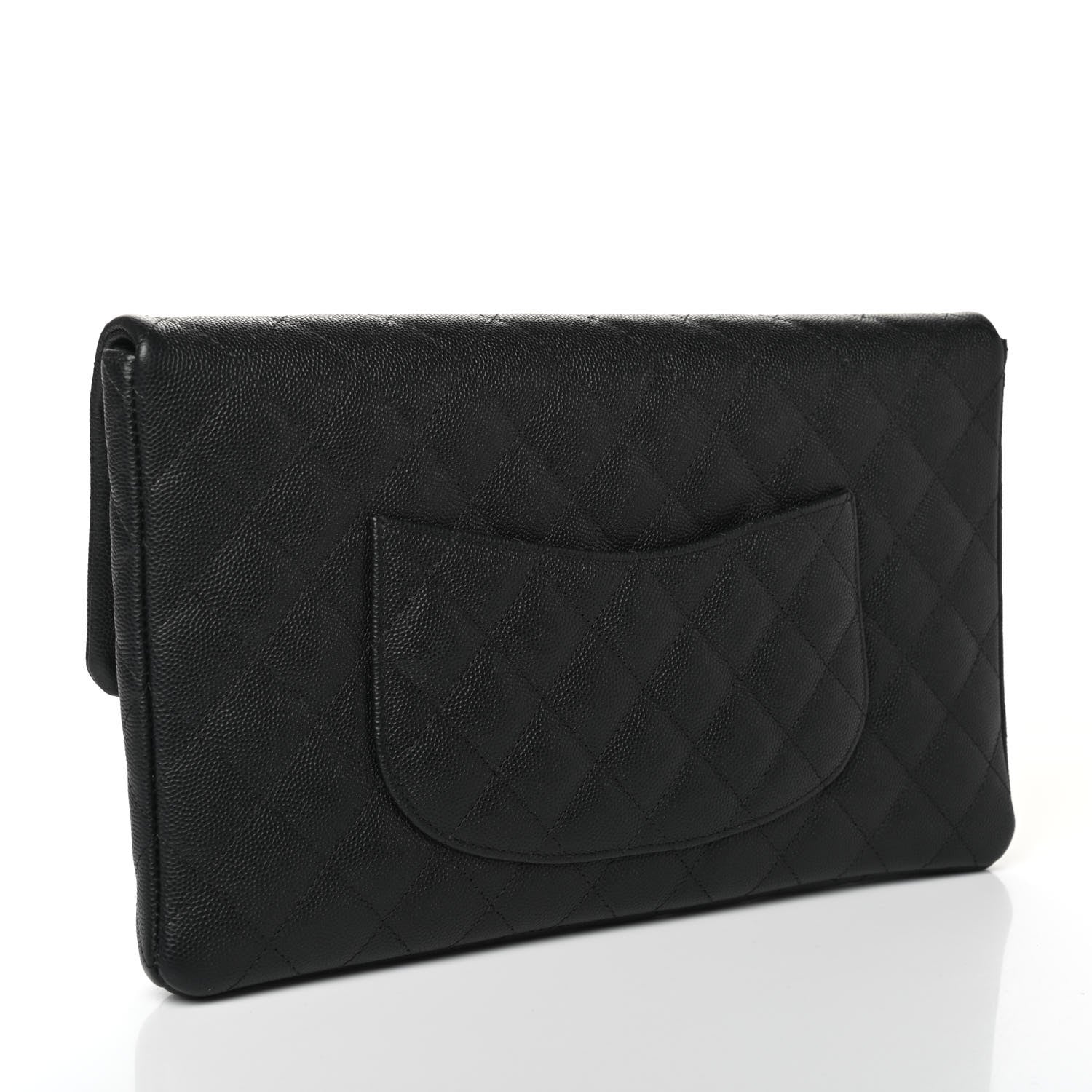 Chanel Caviar Quilted Flap Clutch Black 2 of 4