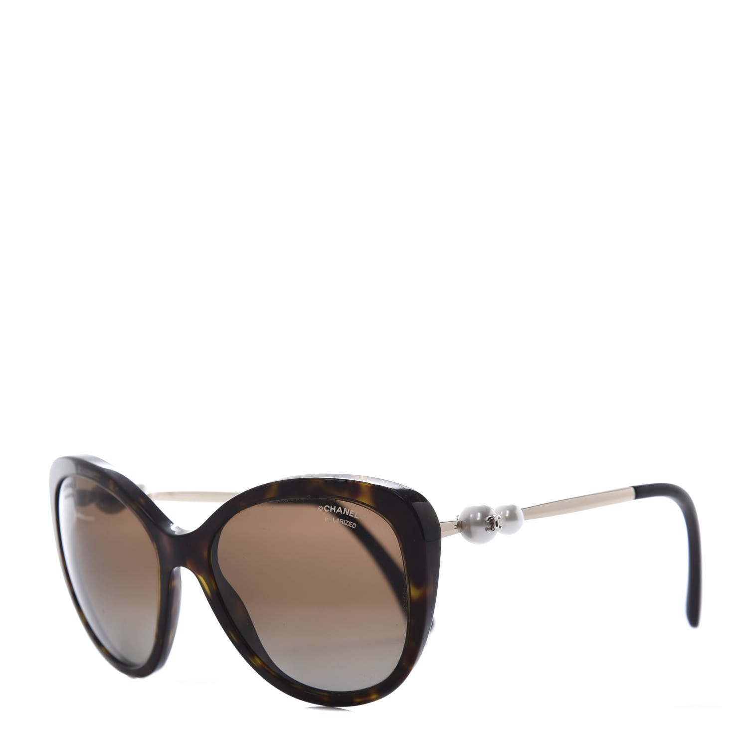 Chanel Cat Eye Pearl Sunglasses 5340-H Tortoise 1 of 8