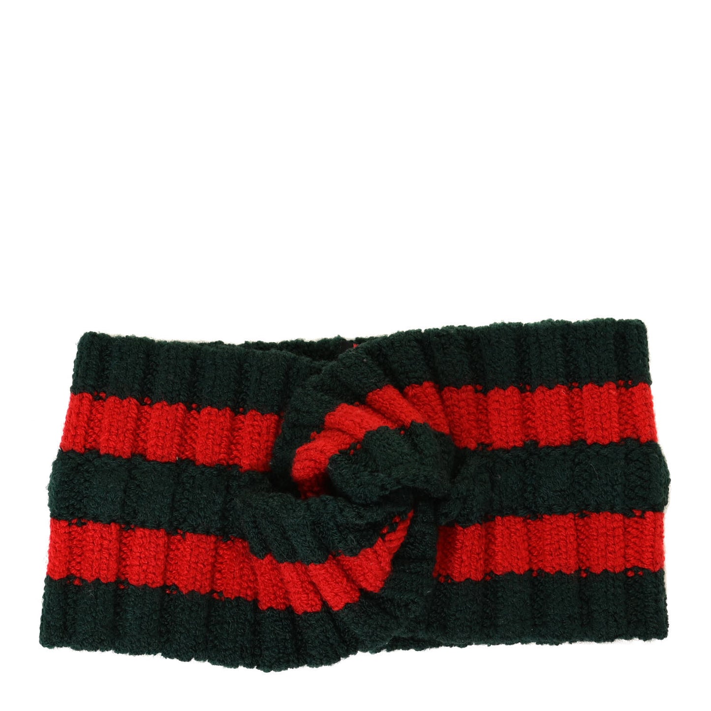 Wool Web Headband L Green Red