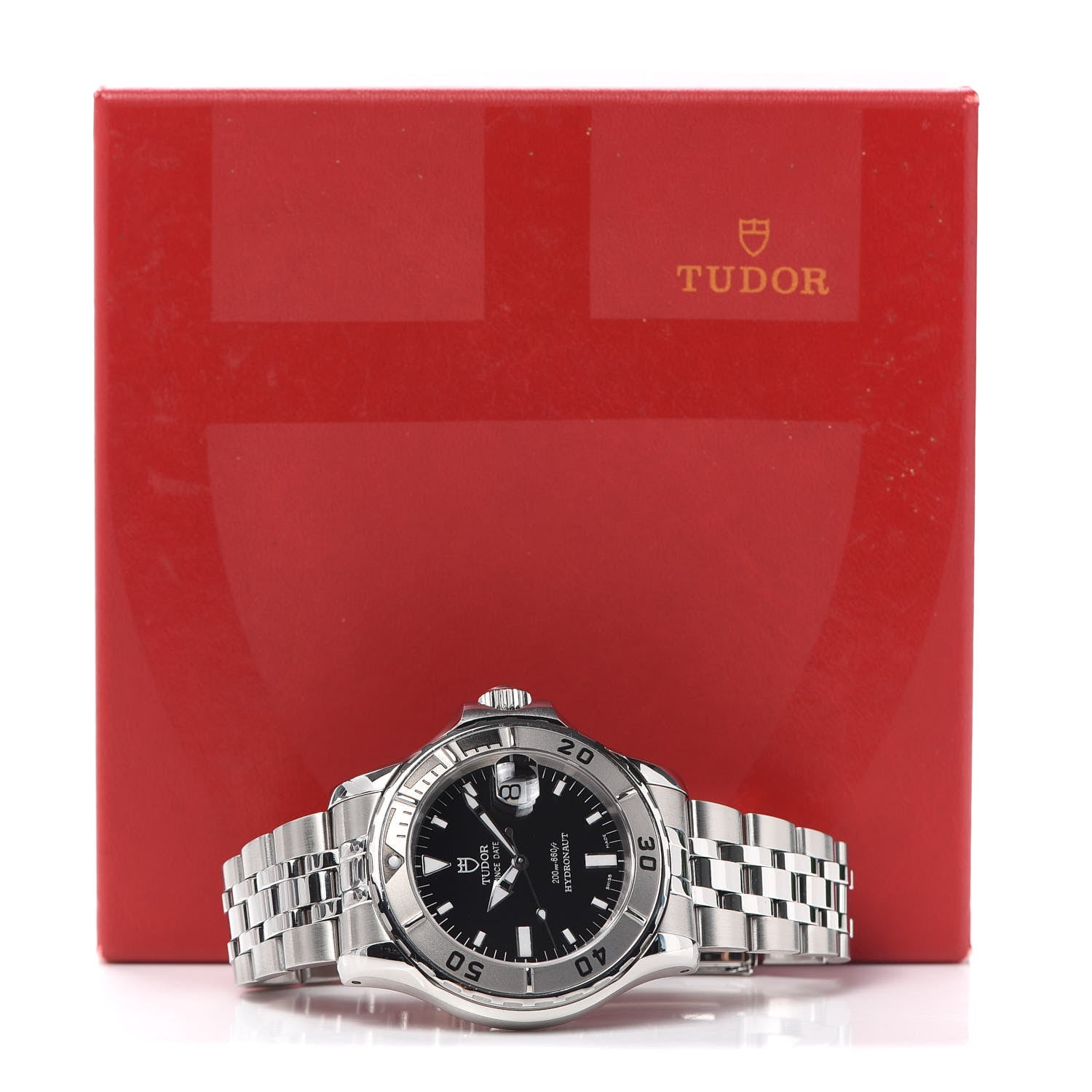 TUDOR Stainless Steel 41mm Prince Date Hydronaut Autmatic Watch Black 89190P 6 of 6