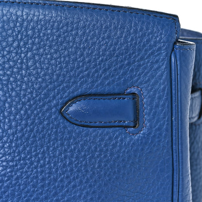 Hermes Taurillon Clemence Birkin 35 Bleu Brighton 8 of 43