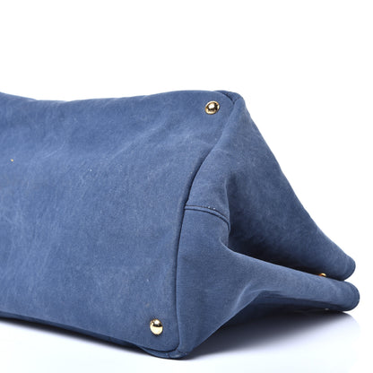 Prada Canvas Canapa Logo Tote Blue 8 of 9