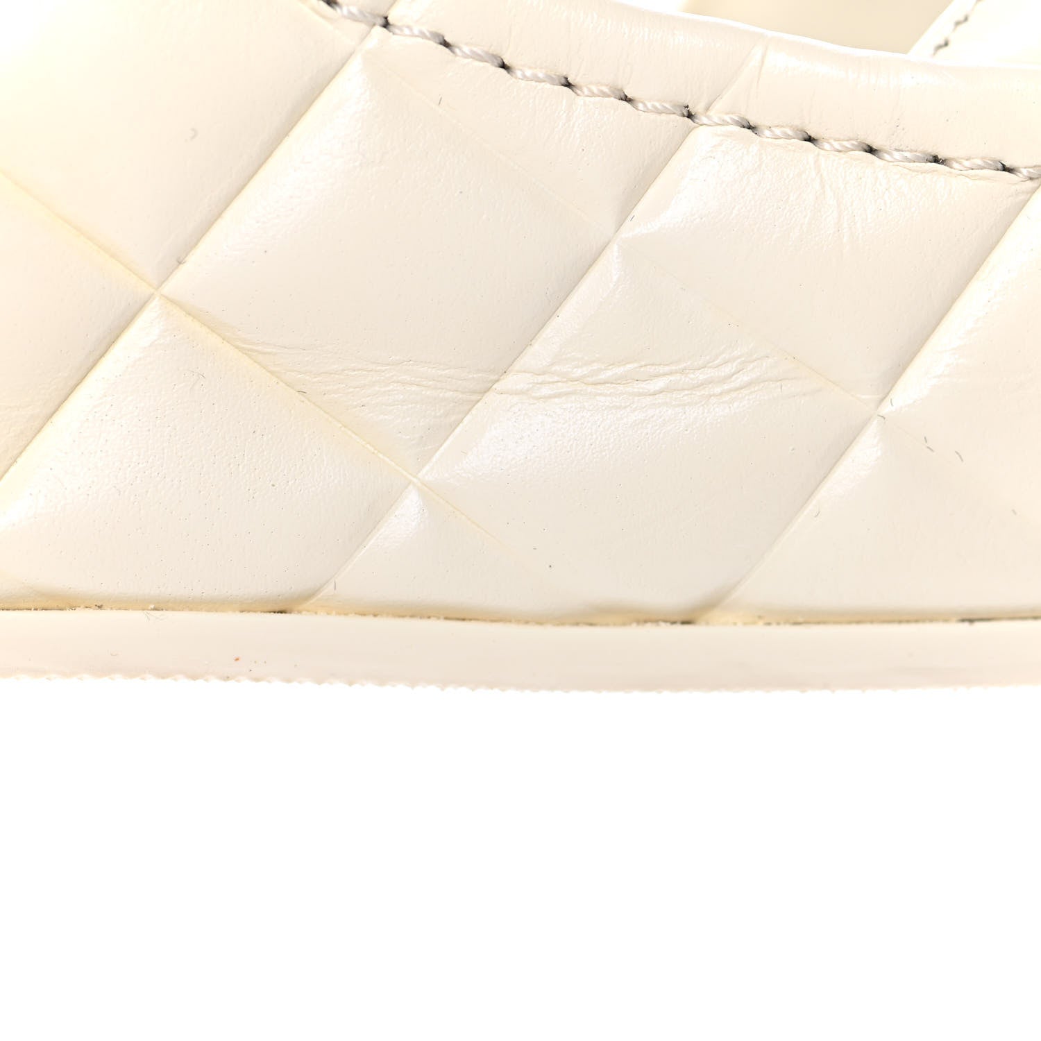 Chanel Shiny Calfskin Logo Platform Sandals 39 Ivory 14 of 16