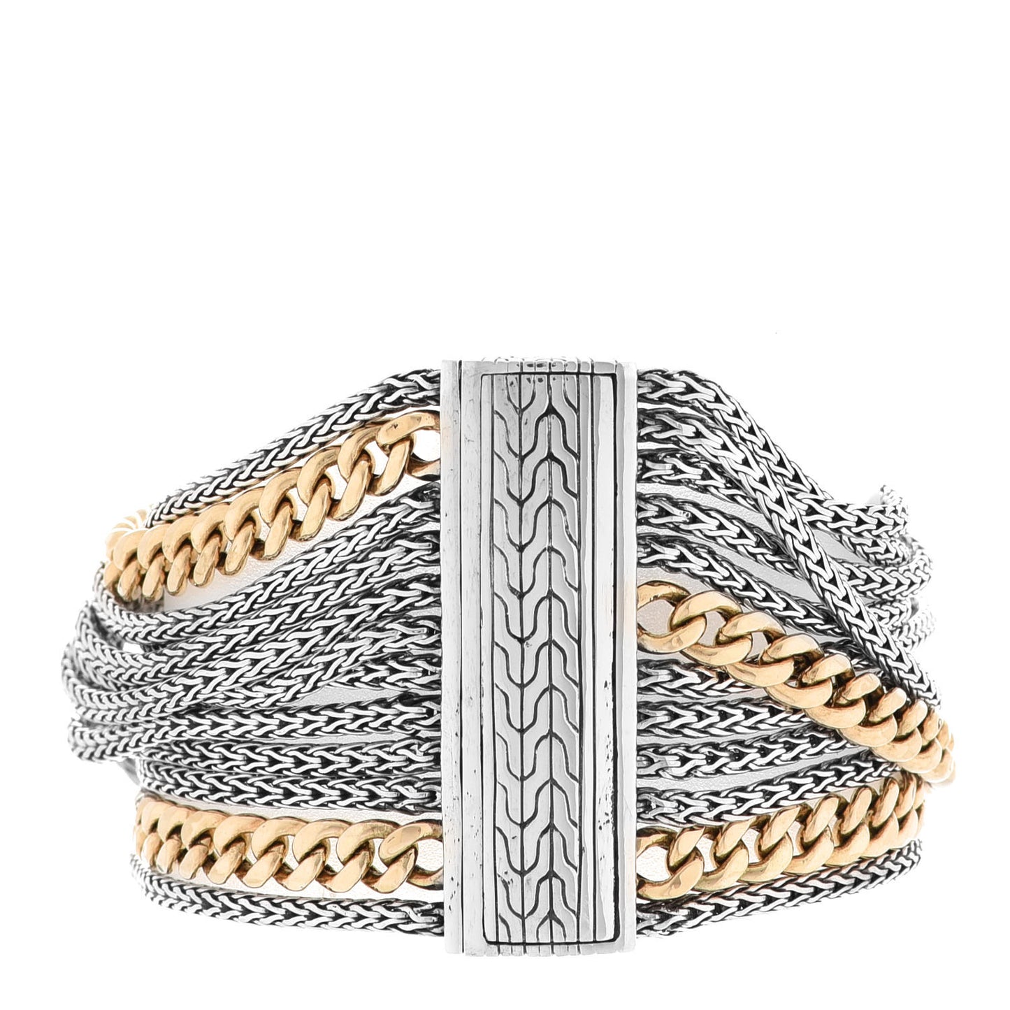 X Adwoa Aboah 18K Yellow Gold Sterling Silver Tourmaline Hematite Pyrite Multi Row Bracelet