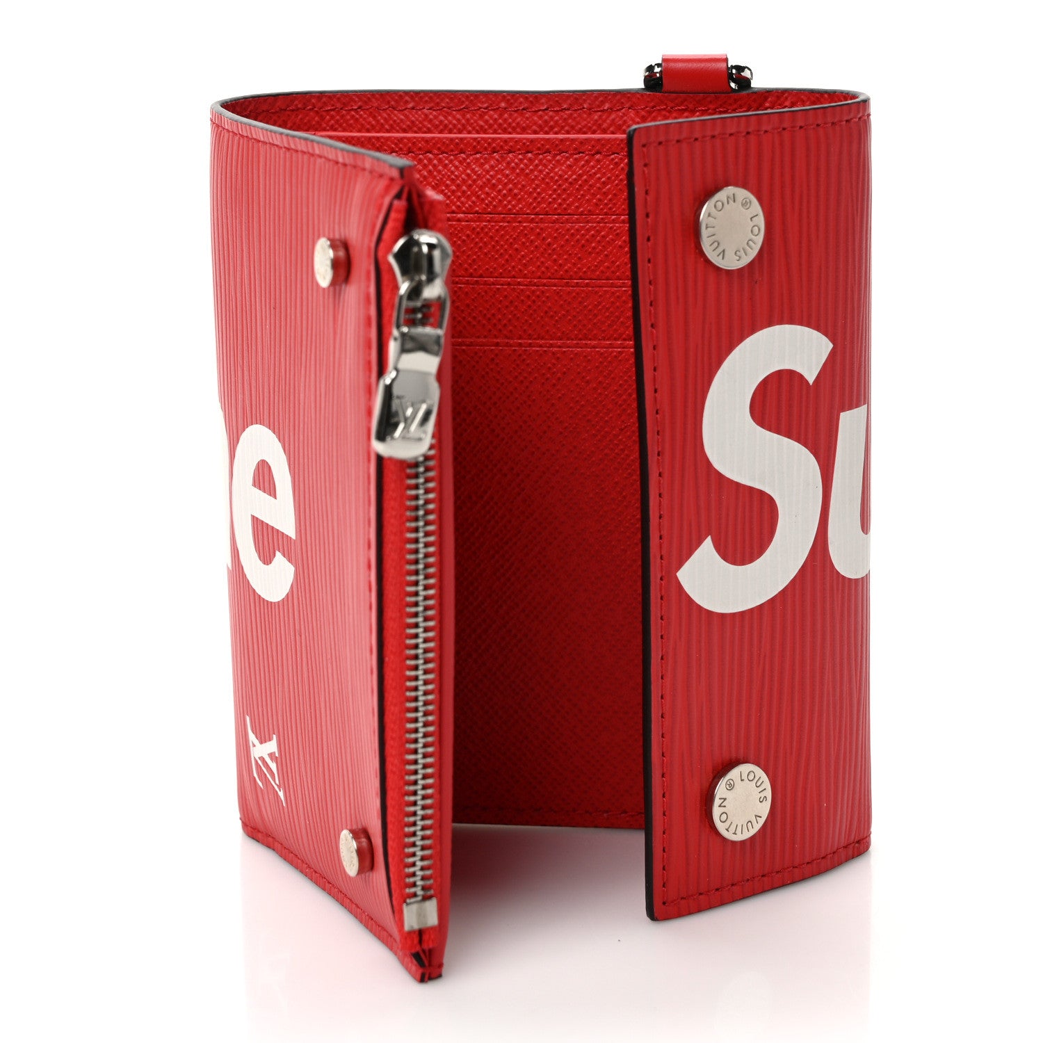 折り財布 Supreme LOUIS VUITTON Chain Wallet Epi Louis Vuitton X SUPREME Epi Chain Wallet Red 1370166 – FASHIONPHILE