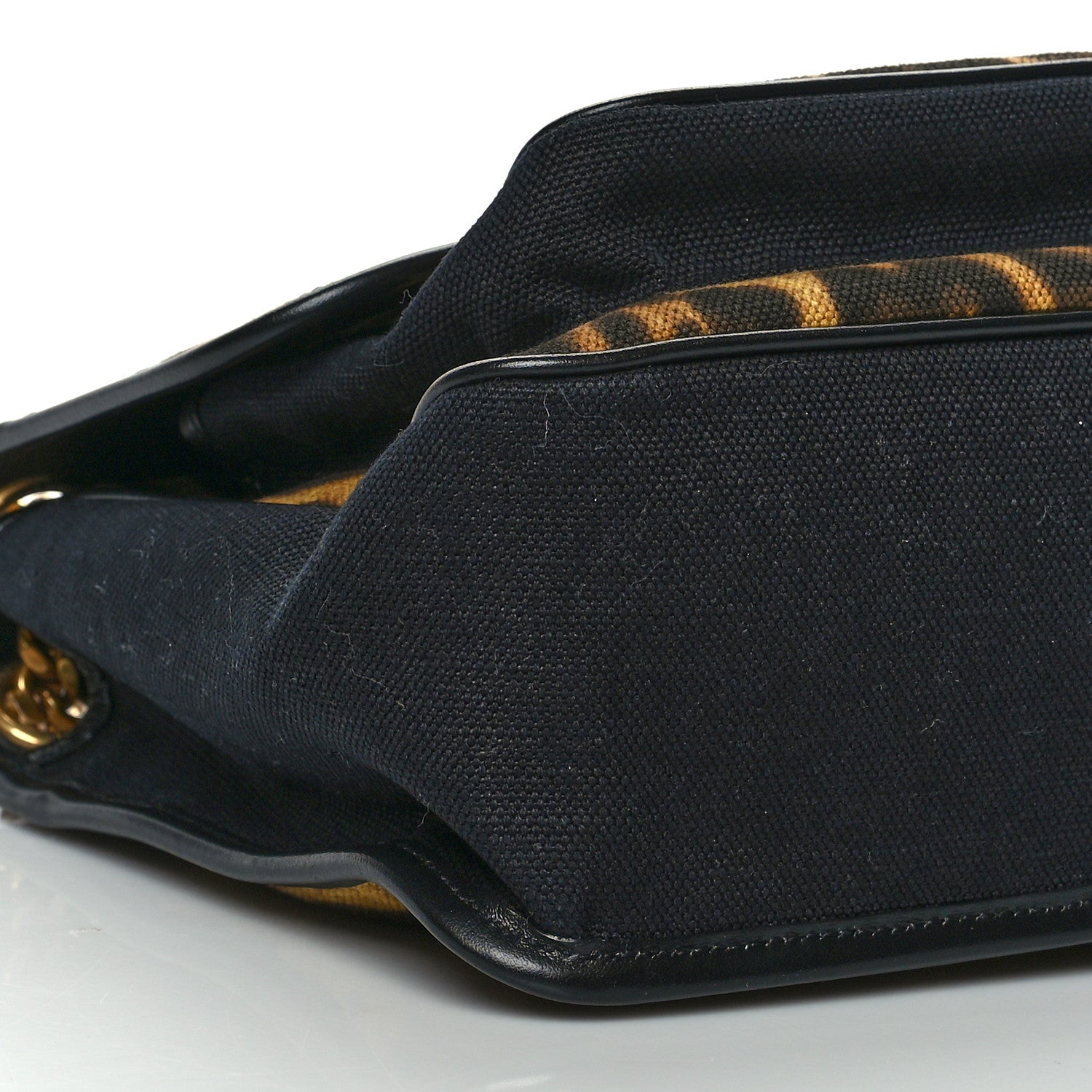 Saint Laurent Smooth Calfskin Canvas Leopard Print Medium Niki Chain Satchel Light Natural 9 of 10