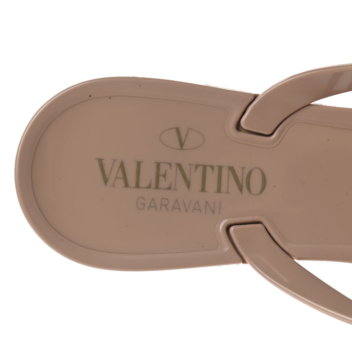 PVC Jelly Rockstud Bow Thong Sandals 38 Poudre