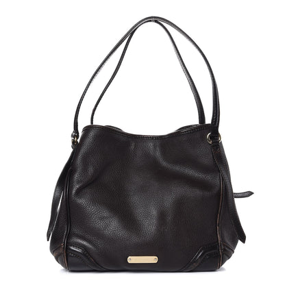 Burberry Grainy Calfskin Small Canterbury Tote Dark Chocolate 1 of 11