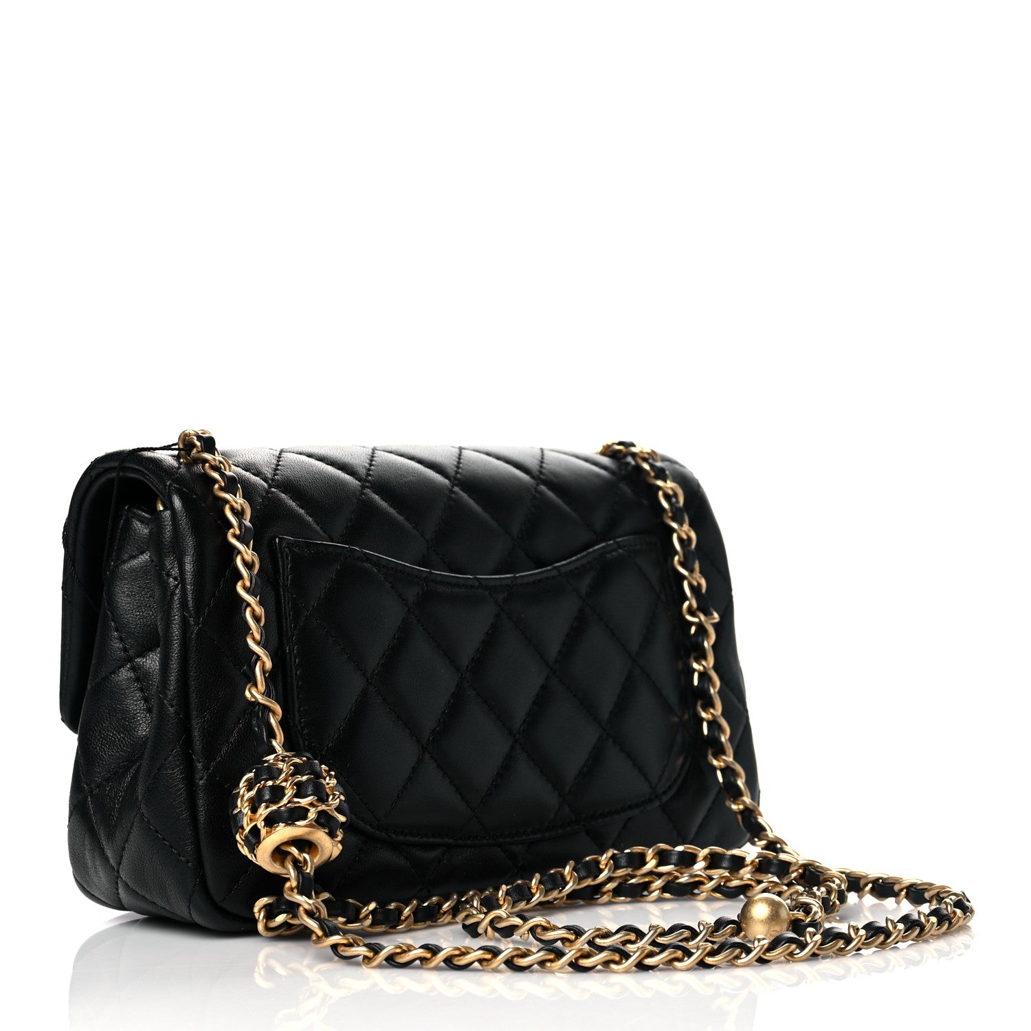 Chanel Lambskin Quilted Mini Rectangular Pearl Crush Flap Black 3 of 11