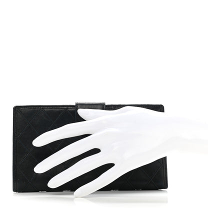 Chanel Lambskin Diamond Stitched French Wallet Black 2 of 11