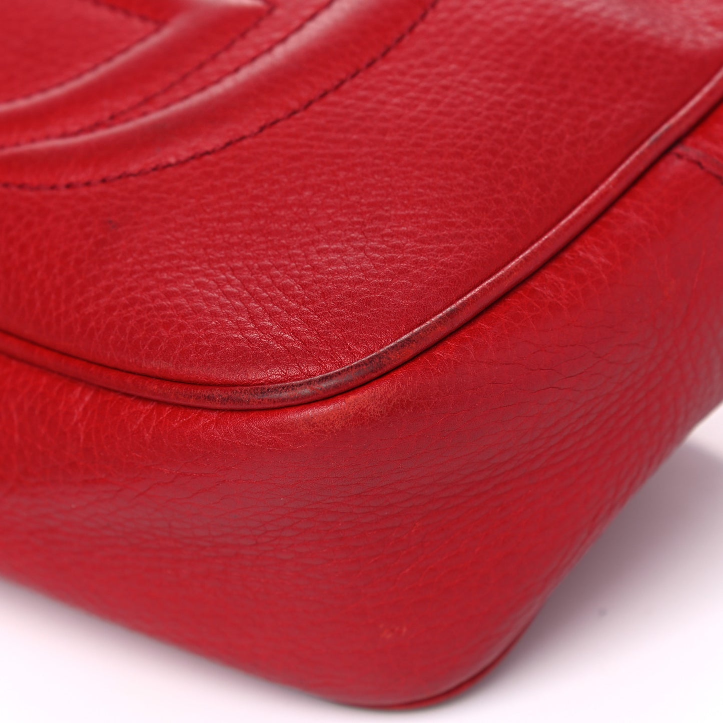 Pebbled Calfskin Small Soho Disco Bag Tabasco Red