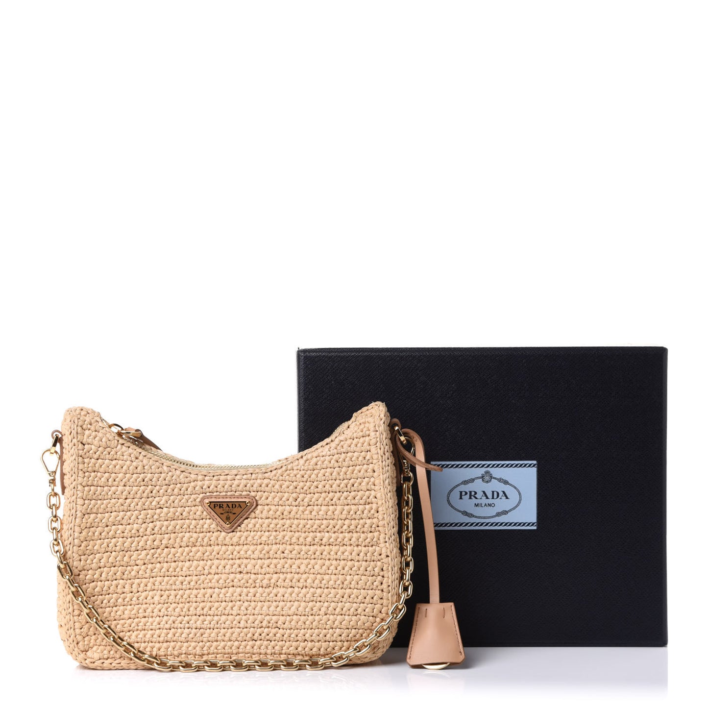 Yarn Raffia Effect Crochet Re-Edition 2005 Shoulder Bag Naturale