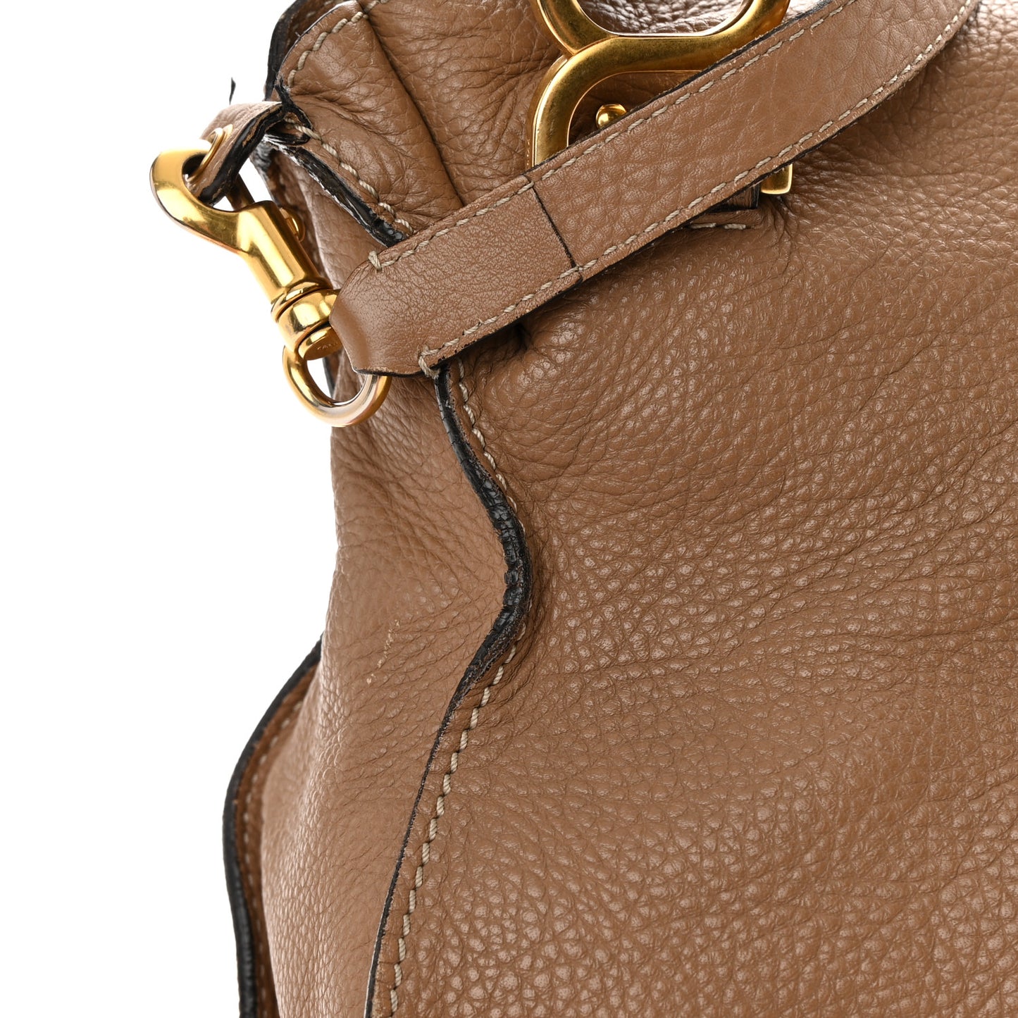 Calfskin Medium Marcie Satchel Light Tan