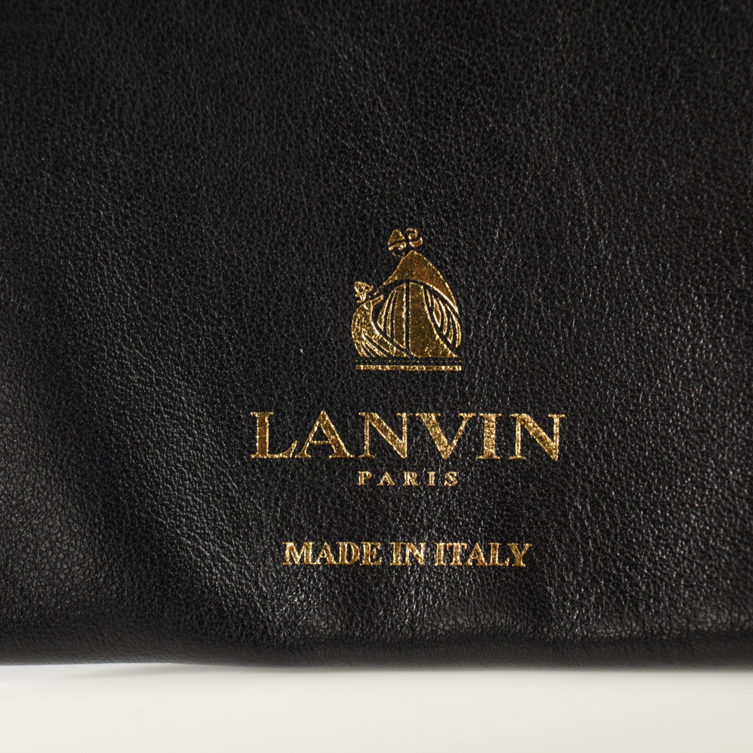 Celine LANVIN Smooth Calfskin Small Fringe Shopper Tote Black 9 of 10